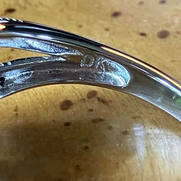 Natural Chrome Diopside Black Spinel Sterling Silver Ring Size 10 - Picture 6 of 10